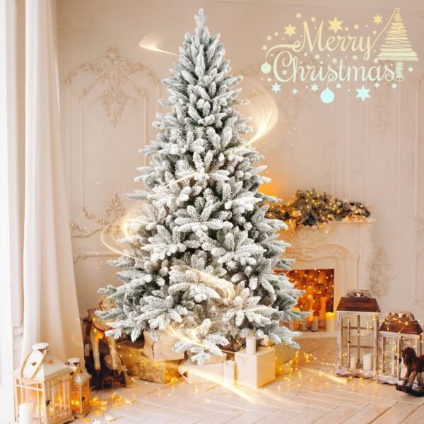 6FT Flocked Artificial Christmas Tree