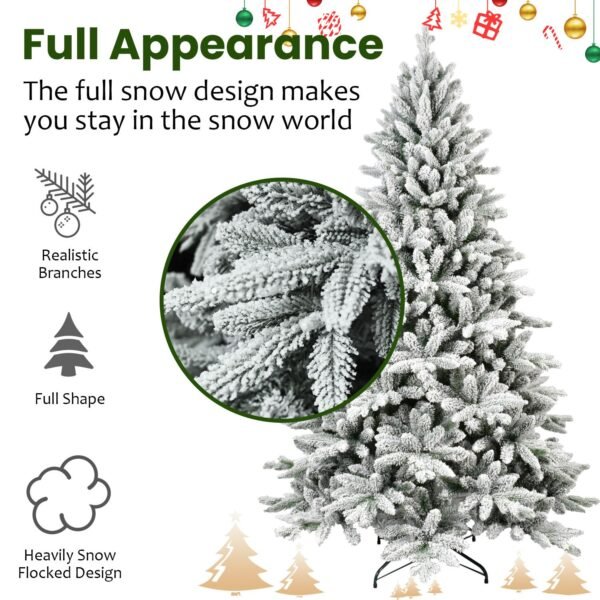 6FT Flocked Artificial Christmas Tree - Image 6